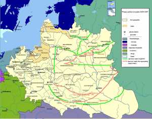 Карта. Русско-польская война 1654-1667 годов