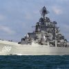 Стальные владыки морей: самые могущественные корабли ХХ века (Тяжелый атомный ракетный крейсер Петр Великий во время прохода авианосной группы Северного флота Рос…) Тяжелый атомный раке…