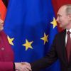Меркель: 'с Россией и против США' (Президент РФ Владимир Путин и федеральный канцлер Германии Ангела Меркель во время совместной пресс-…) Президент РФ Владими…