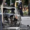 Le Figaro (Франция): чеченцы устанавливают свой порядок в Дижоне (Жандармы возле сгоревшего автомобиля в Дижоне | © AFP 2020, Philippe DESMAZES) Жандармы возле сгоре…