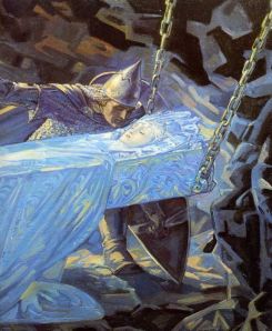 Пробуждение царевны (фрагмент). Художник Андрей Клименко. Под царевной автор понимает пробуждающуюся Русь. Пробуждение царевны (фр ...