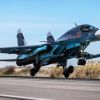 Воздушный бой: F-15E на свою беду зашел в хвост Су-34 (На фото: многофункциональный истребитель-бомбардировщик Су-34 (Фото: Валерий Шарифулин/ТАСС)) На фото: многофункци…