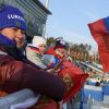 Феномен Вяльбе. Главное российское открытие Олимпиады (Президент Федерации лыжных гонок России Елена Вяльбе среди болельщиков на XXIII зимних Олимпийских и…) Президент Федерации …