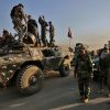 Боевики ИГ ответили атаками смертников в Ираке в ответ на наступление на Мосул (Колонна правительственных сил во время наступления на Мосул в Ираке) Колонна правительств…