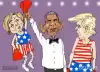 Выбор мух и людей: Хиллари Клинтон и Дональд Трамп (Александр Горбаруков © ИА REGNUM / Обама делится с Клинтон своей Нобелевской премией мира. Хиллари К…) Александр Горбаруков…