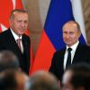 Почему Путин назвал Эрдогана надежным партнером (Президент РФ Владимир Путин и президент Турции Реджеп Тайип Эрдоган после пресс-конференции по итога…) Президент РФ Владими…