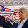 'Я доверяю Путину по Украине': Трамп нашёл место для Киева на переговорах, но Зеленский оказался не готов (© Украина.ру / Коллаж: Путин, Зеленский и Трамп) © Украина.ру / Колла…