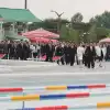 КНДР открывает свои морские курорты для туристов (На фото справа налево: посол России в КНДР, министр иностранных дел КНДР, Ким Ченын с дочерью, прочи…) На фото справа налев…
