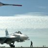 Ошеломляющее возвращение России в Средиземноморье (Истребитель Су-33 перед взлетом с палубы крейсера Адмирал Кузнецов у берегов Сирии | © Министерство обороны РФ) Истребитель Су-33 пе…