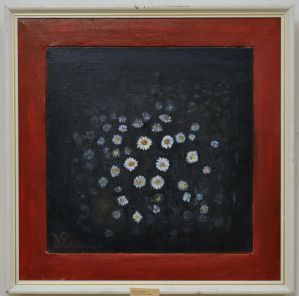 Николай Ефремовцев. «Чёрный квадрат с ромашками», «Чёрный квадрат Немалевича», х.м., 2008г. Выставка в Геологическом музее Вернадского, 28 октября 2015г. Николай Ефремовцев. …