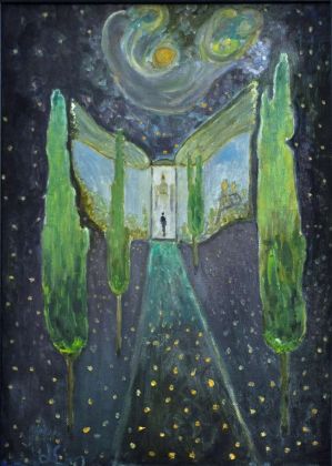 Этюд к картине «Небесные тополя». Николай Ефремовцев. Этюд к картине Небес…